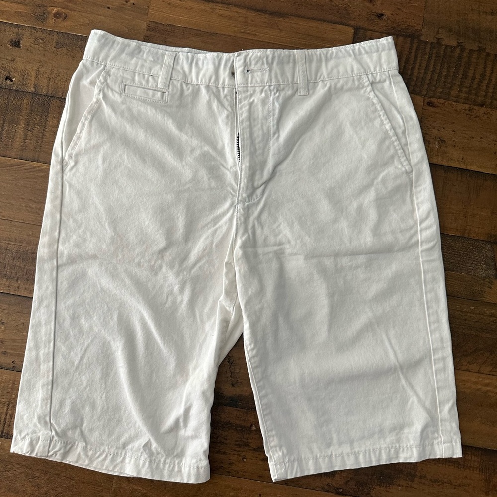Original Penguin White Bermuda Shorts Boys size 14